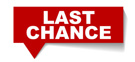 red vector banner last chance