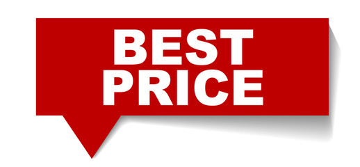 red vector banner best price