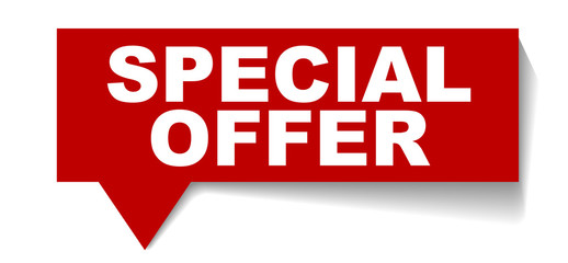 red vector banner special offer