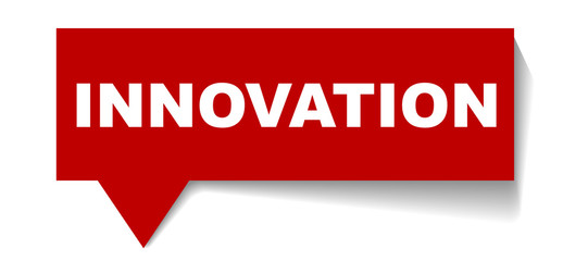 red vector banner innovation