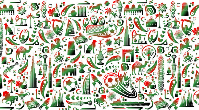 Vector illustration color background United Arab Emirates