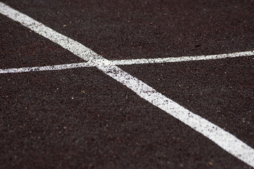 Fototapeta premium White markings on the artificial surface
