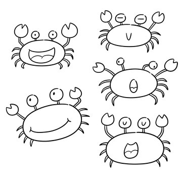 vector set of crab