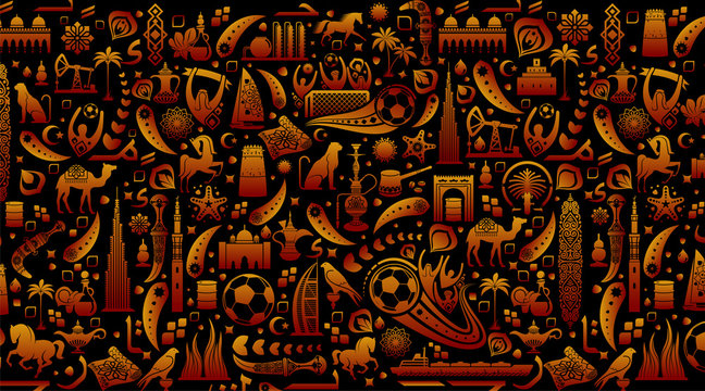Vector illustration color background United Arab Emirates