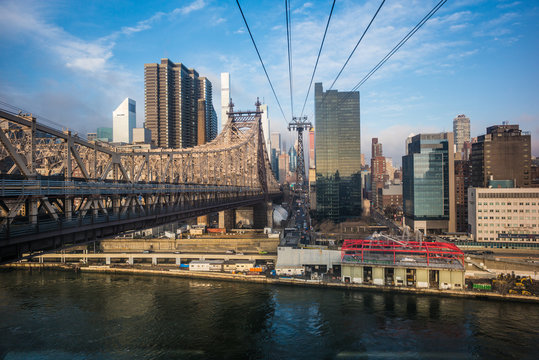New York City, United States of America, Ed Koch Queensboro Bridge and Roosevelt Island Tramway 