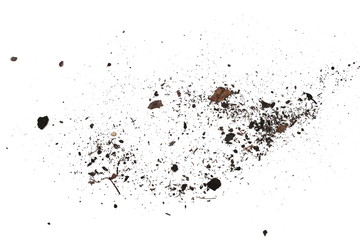 pile dust dirt isolated on white background, with clipping path