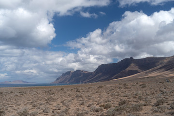 View of Caleta de Famara, Lanzarote, Canary Islands, Spain
