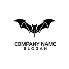 Pen combined with bats logo template, perfect for scary writers.
