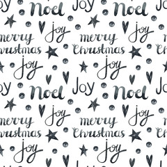 Watercolor seamless pattern for Christmas