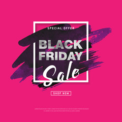 Black Friday special offer sale banner. Vector