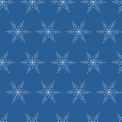 Fototapeta na wymiar white snowflakes vector dark blue background. paper wrap design for gift. gift wrapping. merry christmas and happy new year. winter snow