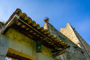 Montesquiu Castle in Ripoll, Catalonia, Spain.