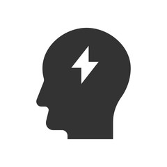 Thunder inside head icon