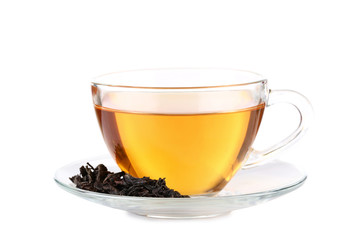 Cup of tea isolated on white background