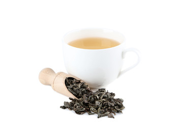 Cup of tea isolated on white background