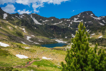Tristaina high mountain lakes in Pyrenees, Andorra.