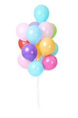 Fototapeta na wymiar Colored balloons isolated on white background