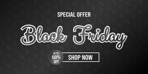 Black Friday Sale - card with background. Vector.