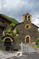 Fototapeta na wymiar Sant Sernide Llorts, old village in Andorra.