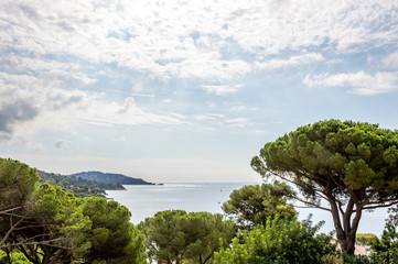 Seacoast near Le Lavandou and Bormes-les-Mimosas in French Riviera