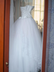 Fototapeta na wymiar white dress for the bride