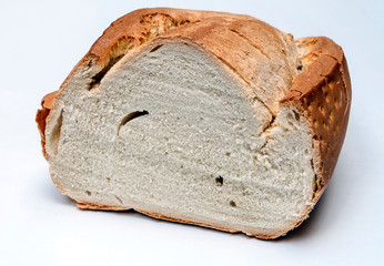 Bread surrounded by white background