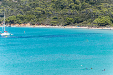 Seacoast in summer of the island of Porquerolles