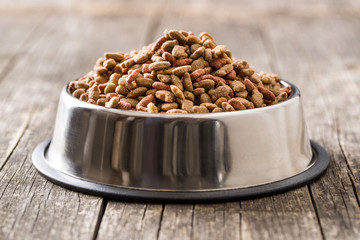 Dry pet food. Dry kibble food.
