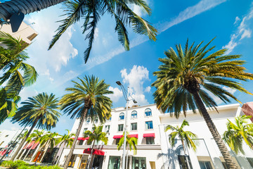 Rodeo Drive under a cloudy sky