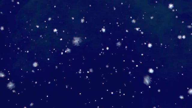 Snow,snowflakes, rendered animation of snowing , Falling snowflakes  