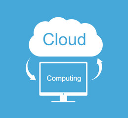 Cloud computing concept design.