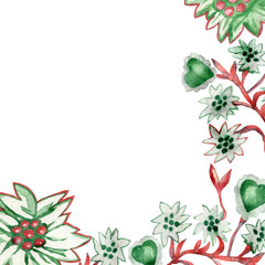 Naklejka premium Watercolor red wreath on white background for beautiful design, Easter greetings