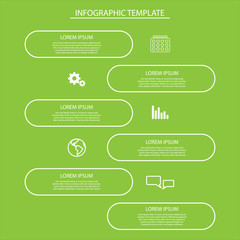 Vector infographic with icons and cards with place for your content