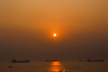 sen set time in sea © FoyjurRahman