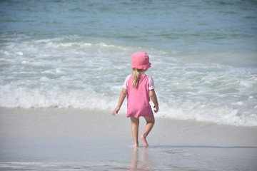 little girl on beach