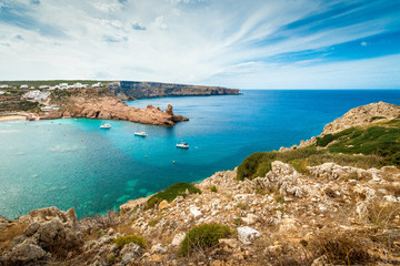 Cala Morell Creek in Minorca, Spain.