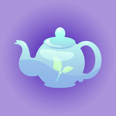 Teapot vector illustration for web design