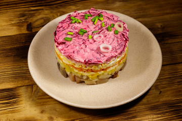 Traditional russian salad 