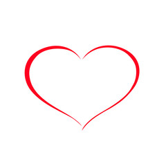heart love icon symbol, valentine day - romance illustration isolated