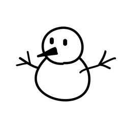snowman icon. vector illustration