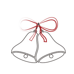 decoration of Christmas bell design icon. vector illustration