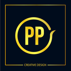Initial Letter PP Logo Template Vector Design