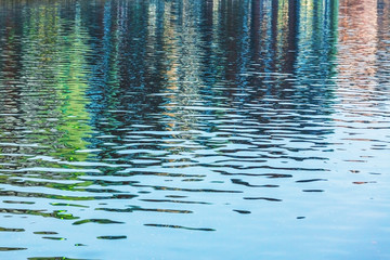 abstract curves lines reflected in water texture