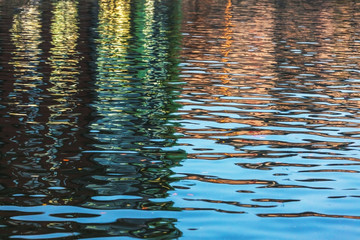 abstract curves lines reflected in water texture