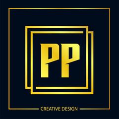 Initial Letter PP Logo Template Vector Design