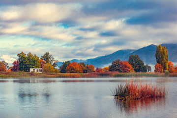 autumn with lake