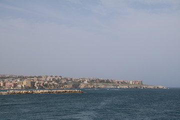 Fototapeta premium Coastal landscape at the Mediterranean Sea in Syracuse, Sicily Italy
