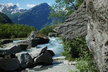 Góski widok w poblizu lodowca Briksdal © juanitach