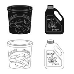 Isolated object of can and food symbol. Collection of can and package stock symbol for web.