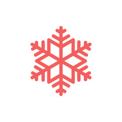 Simple Snowflake Icon graphic. isolated element on white